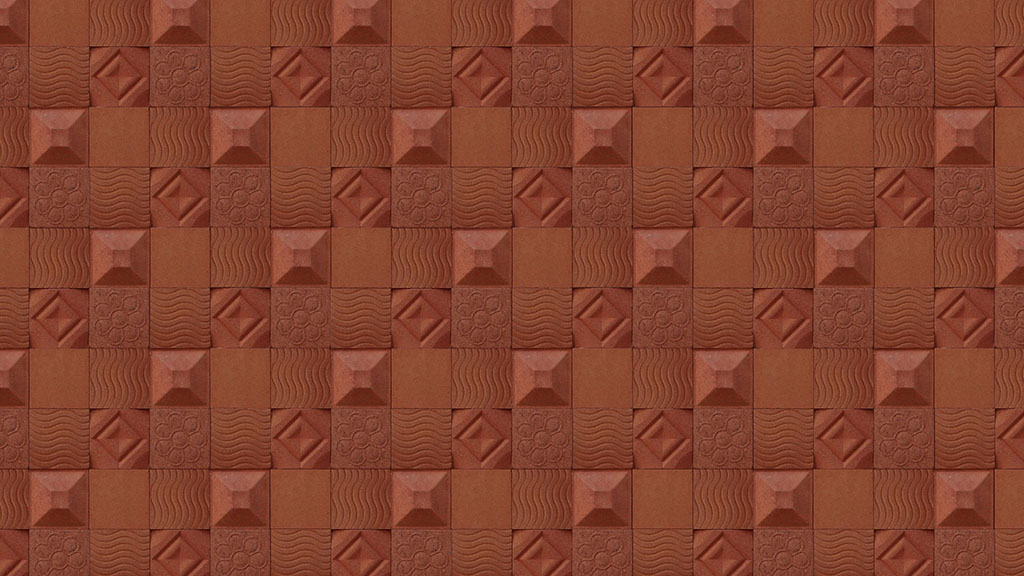 آجر 10*10 طرح دار رنگ قرمز