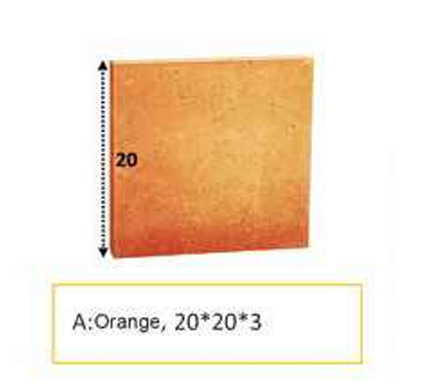 آجر 20*20 رنگ پرتقالی